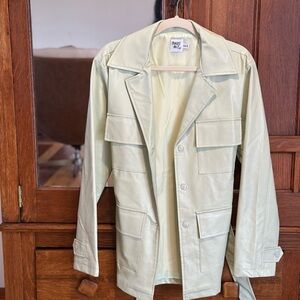 Pastel Green leather jacket
